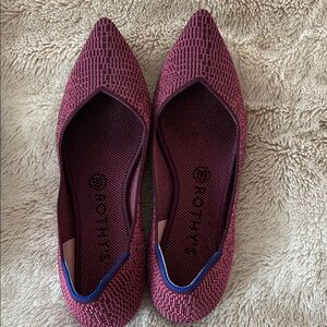 Rothy's Women's Burgundy and Blue Flats